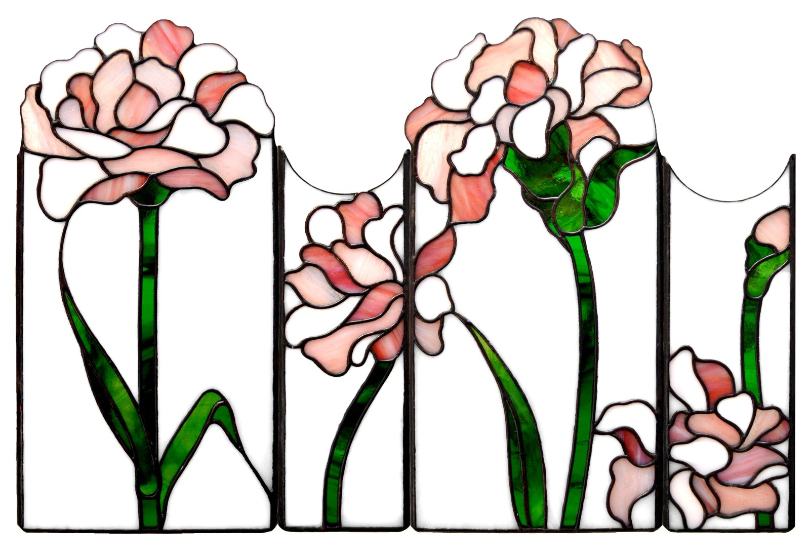 Un jarrón de vidrio soplado con formas curvilíneas y delicados detalles en relieve, irradiando una sensación de elegancia y sofisticación que realza cualquier arreglo floral que contenga.